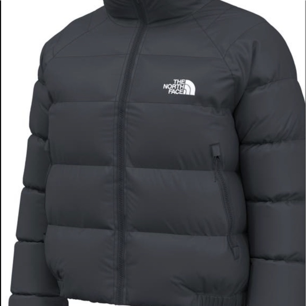 Hooded North Face women puffy jacket